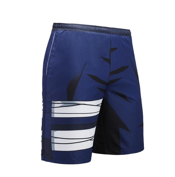 Men's Shorts Summer Wear New 3D Digital Printed Beach Pants Fashion Swimming Trousers Swim Trunks Dark blue