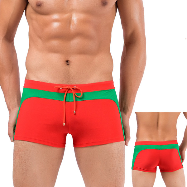 Hot sell Men Sexy Boxer Swimming Trunks Swimwear Springs Sports Suit Swimsuit Male Low Waist Beach Pants Spa Swimsuit Wholesale