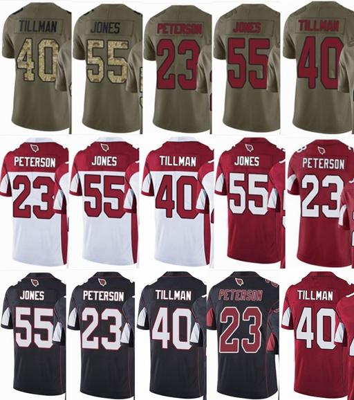 CARDINALS #23 Adrian Peterson #55 Chandler Jones #40 Pat Tillman Men Women Youth Vapor Untouchable 2017 Salute to Service Football Jersey
