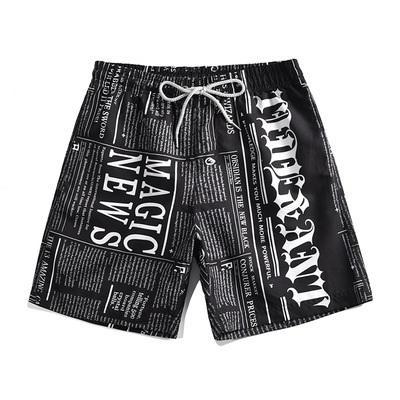 2019 Newest Men's Sports Shorts M-4XL Size Swimming Trunks Black Board Shorts Boy's Surfing Short Homme Bermuda Surf Beach Pants