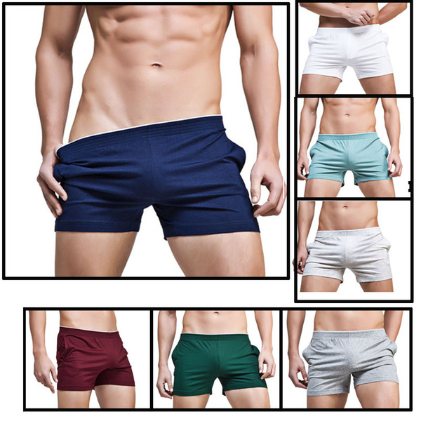 Men's Modal Underwear Boxer Trunks Cotton High Quality Men Underwear Shorts Brand Gay pockets Pouch Man Boxers Home Sleepwear