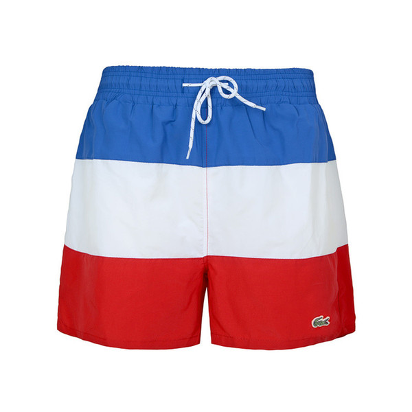 2019 Trend Shorts Mens Beach Shorts Summer Knee Length Board Brand Designer Short Pants Elastic Waist Breathable Striped Shorts