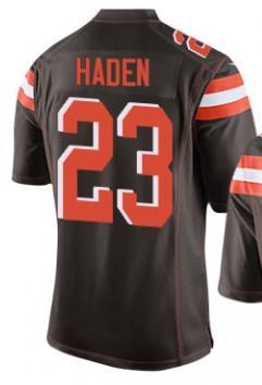 Mens Brown Cleveland jersey #73 Joe Thomas 95 Myles Garrett 23 Joe Haden 27 Jabrill Peppers 7 DeShone Kizer Jerseys