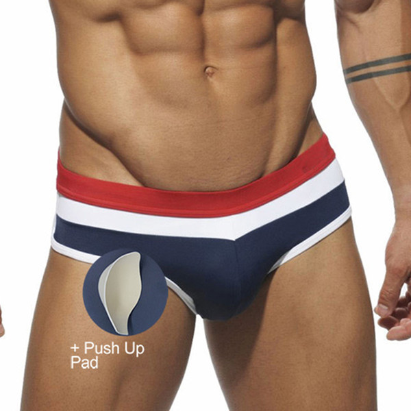 New Push Up Swimwear Men Water Repellent Men Swimwear Pachwork Men's swimming trunks Men's swimsuit Beach Shorts Swimsuits
