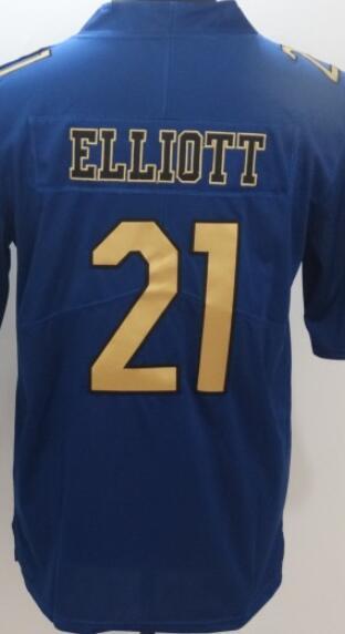 Men Women Youth #4 Dak Prescott #21 Ezekiel Elliott Blue White Retro Thanksgiving Jerseys Elite Game Kids Stitched