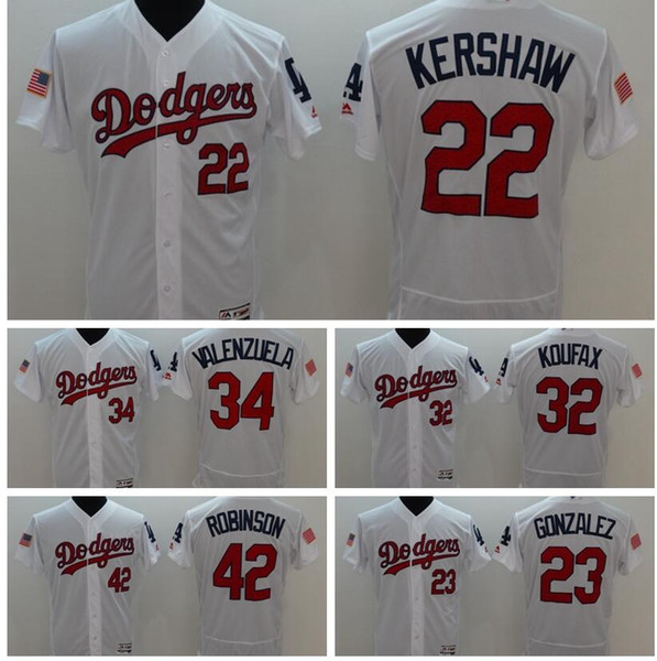 Los Angeles jersey Dodgers 35 Cody Bellinger 22 Clayton Kershaw 5 Corey Seage 42 Jackie 35 Bellinger 31 Pederson jerseys Stitched