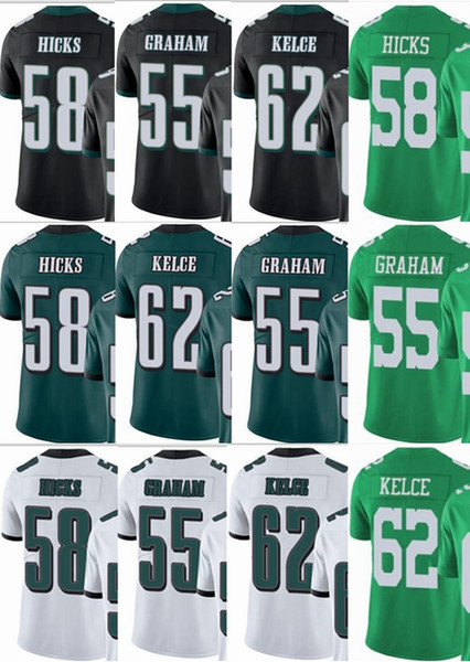 Eagle Philadelphia men/youth/women #55 Brandon Graham 58 Hicks 62 Jason Kelce Vapor Untouchable Limited/rush football jerseys