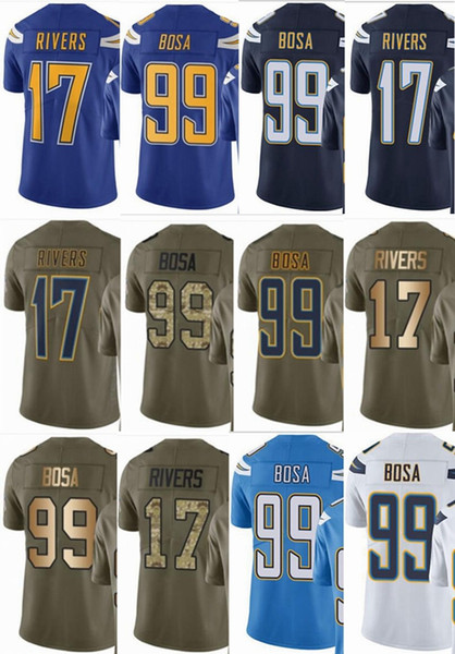 CHARGER LOS ANGELES #99 Joey Bosa #17 Philip Rivers Men Women Youth Vapor Untouchable 2017 Salute to Service Custom Football Jersey