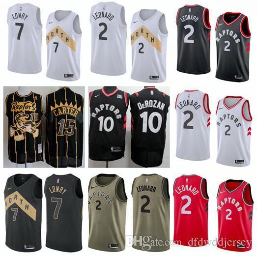 7 Lori 2 leonard 15 Carter 10 derozan Embroidery Logo High Quality City style Jerseys