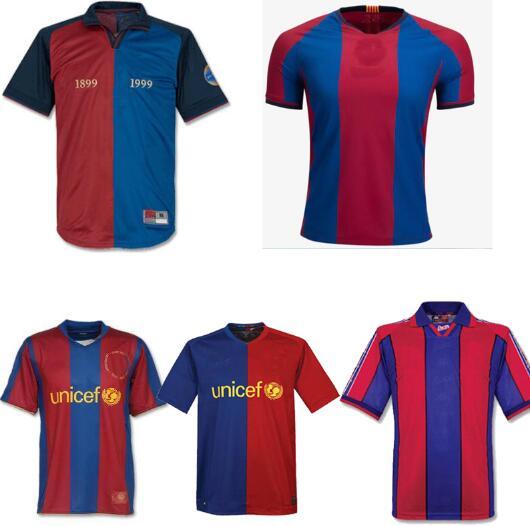 07 08 retro jersey 96 1997 FIGO 1899 1999 XAVI RONALDINHO RONALDO RIVALDO GUARDIOLA Iniesta Year Barcelona PIQUE XANI FIGO special edition