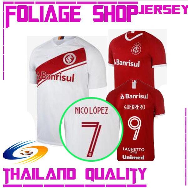 2019 Internacional home soccer Jersey red Brazil Football Shirt 19 20 Internacional Damiao Silva D'Alessandro soccer shirt top quality