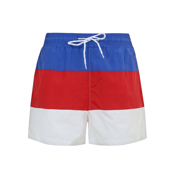 Men Summer Beach Shorts Color Block Swim Trunks Quick Drying Knickers Breathable Soft Tightness Frenulum Wear Resistant 25mg C1