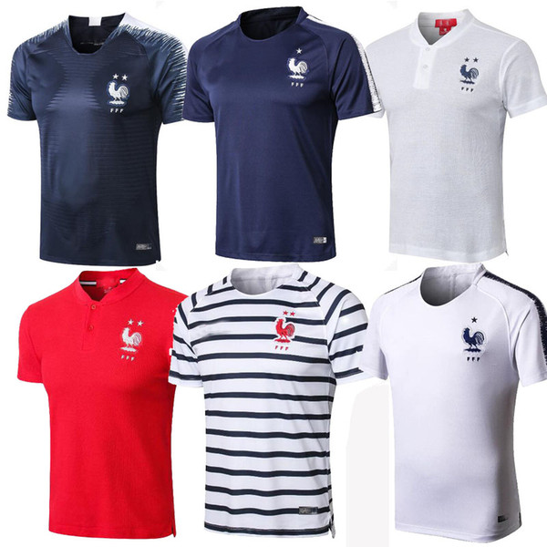 francia Jogging pants kits! Maillot de Foot football training polo MBAPPE equipe de france 2018 2 etoiles mbappe Soccer training tee shirts