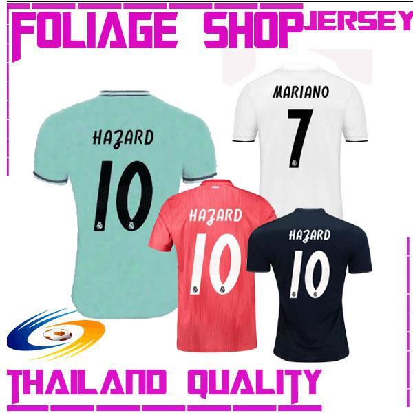 2019 Real Madrid home Soccer Jersey 18 19 20 Real Madrid away blue Soccer shirt 2018 MODRIC ASENSIO HAZARD JR ISCO KROOS Football uniform