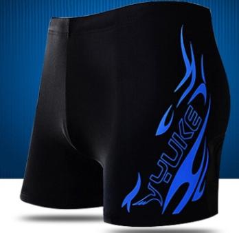 Yuk men's swimming trunks do not wear hats, flat corner adult swimming trunks