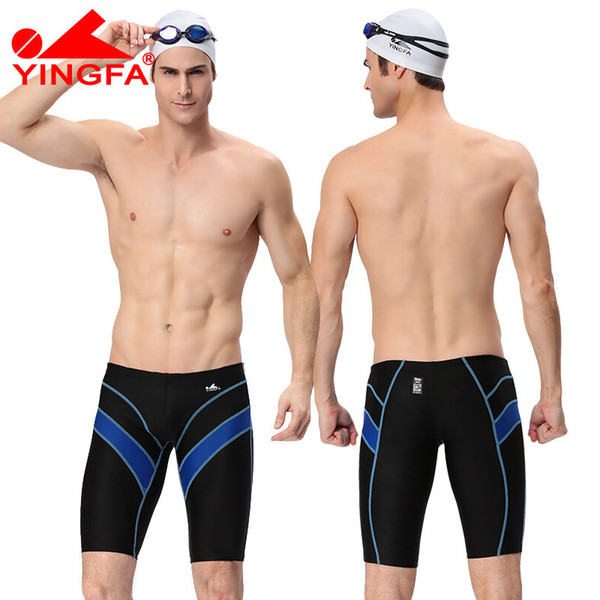 Yinfa FINA approved waterproof men swimwear chlorine resistant racing mens swimsuits swim jammers bathing suit men's swimwear