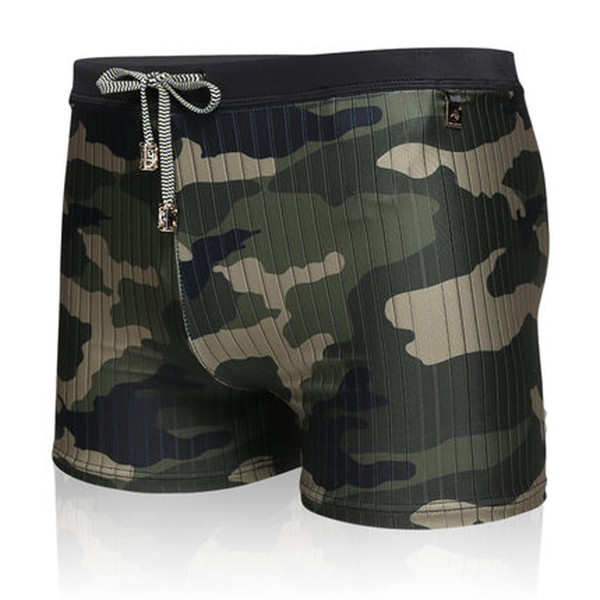 Sexy Men Beach Swimwear Men's Swimsuits Quick Dry Swimming Trunks Boxer Shorts Gay Pouch plus size 3XL Board Surfing Swim
