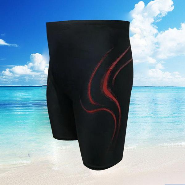 gym New fashion swimming trunks men's swimming trunks five-point explosive shark skin swimwear men's one hair substitute