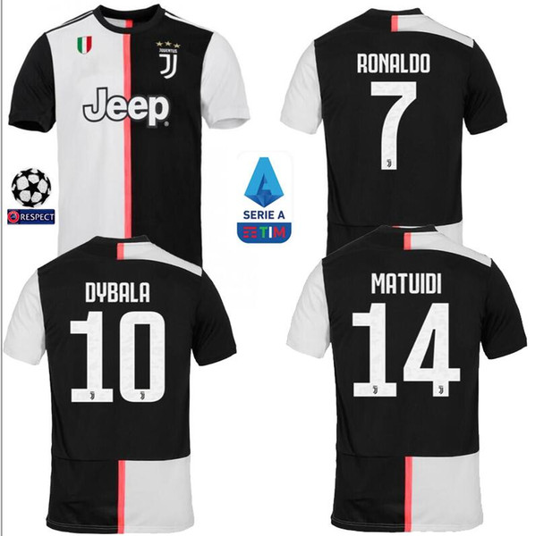 19 20 RONALDO Juventus champions league soccer jerseys DYBALA 2019 2020 home MANDZUKIC Bonucci MATUIDI football shirts xxl PJANIC thailand