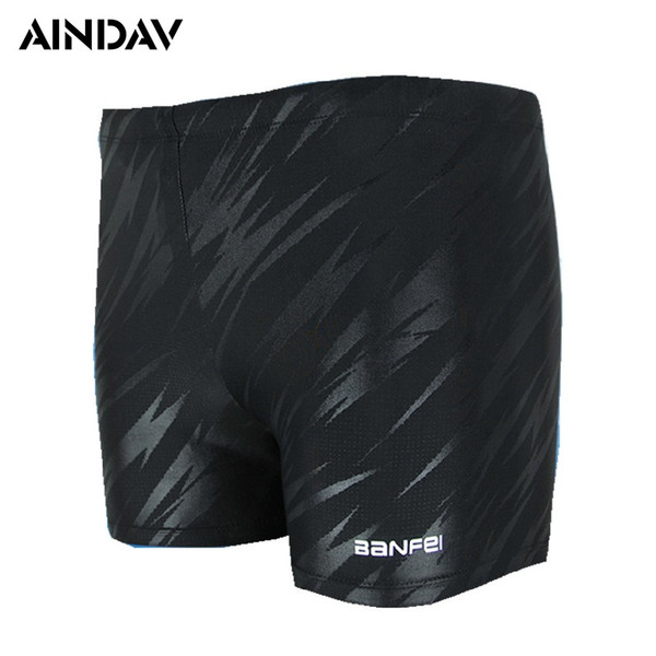 New Men Swimwear Boxer Shorts Square Leg Swimming Trunks Male Swimsuits Sports Swim Briefs Surf Board Shorts Plus Size Large