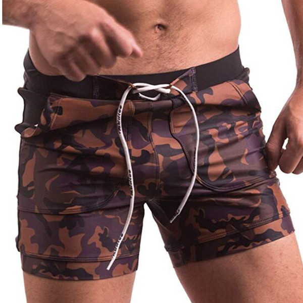 men swim trunks 2019 mens swim trunks Camouflage printed swimsuit Man swimwear Boxer Shorts Swimming Surf Banadores mayo