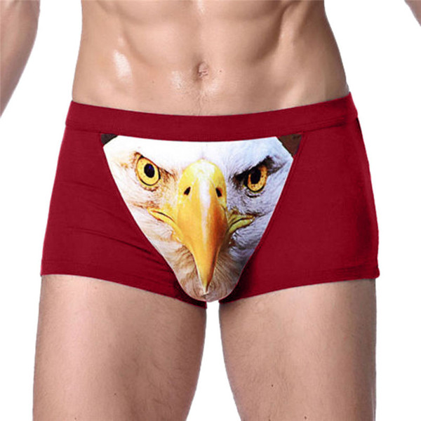 Sexy 3D Print Trunks Underwear Panties Men Underwear Cotton Soft Breathable Pouch Boxer Underpants Underwear
