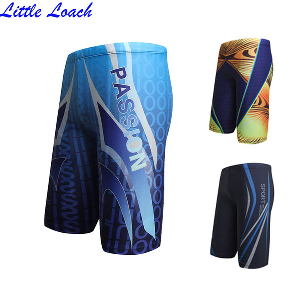 Men Swim Trunks Male Printing Boxer Swimming Shorts 2018 New Style Surf Swimsuit Elastic Bathing Suit Long Swimwear Size