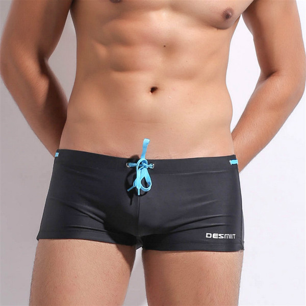Hot Brand Desmiit Swimwear Men Boxer Briefs Swim Trunks Low Waist Sexy Swimsuit Swimming Shorts Summer Beach zwembroek heren
