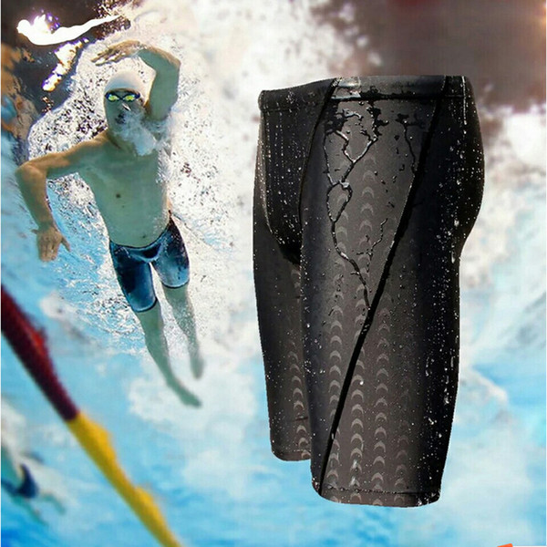 2018 Hot Men Swimwear Powerful Mens Swimming Trunks Shark Skin Large Size Breathble Swimming Shorts For Men swimsuits