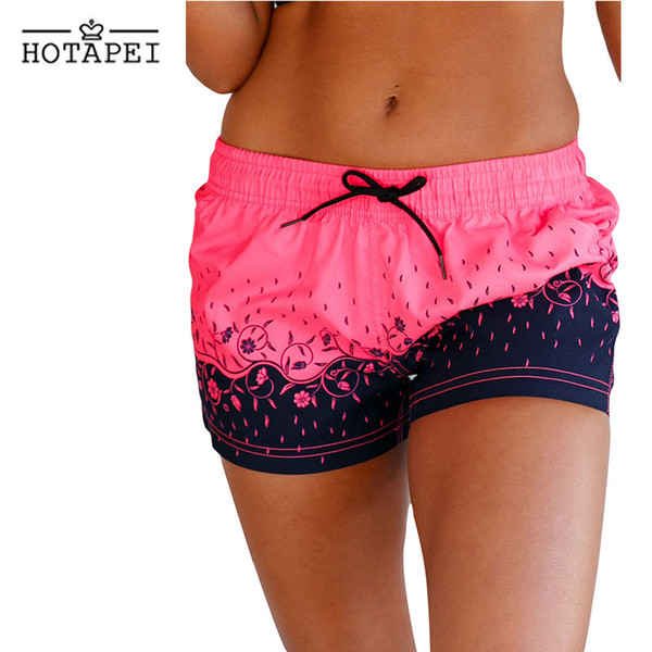 hotapei Floret Printed Swim Shorts Surfing and Diving Quick Dry Shorts LC410280 Women 2018 new Swimming Water Sports Beach