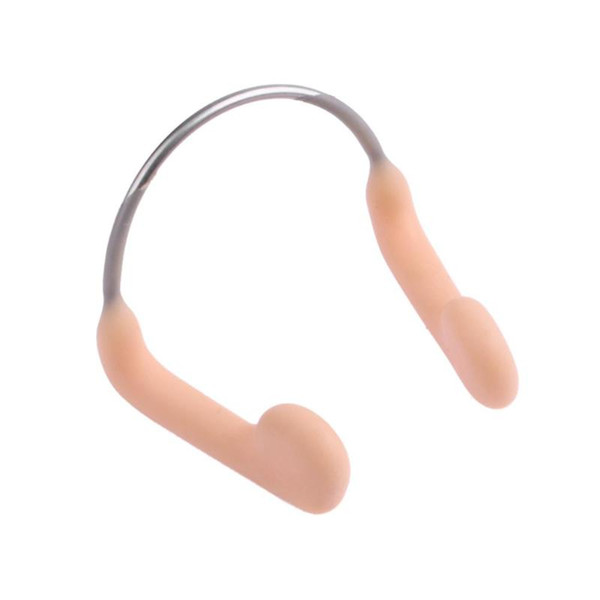 Durable No-skid Soft Silicone Steel Wire Nose Clip for Swimming Diving Water Sports Swimming Nose Clip Skin Color 35 x 30 x20mm