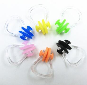 100 Pcs/Lot Fashion Sports Nose Clip For Swimming Pure Silicone Material Nose Clips Water Sports Green Pink Blue Color