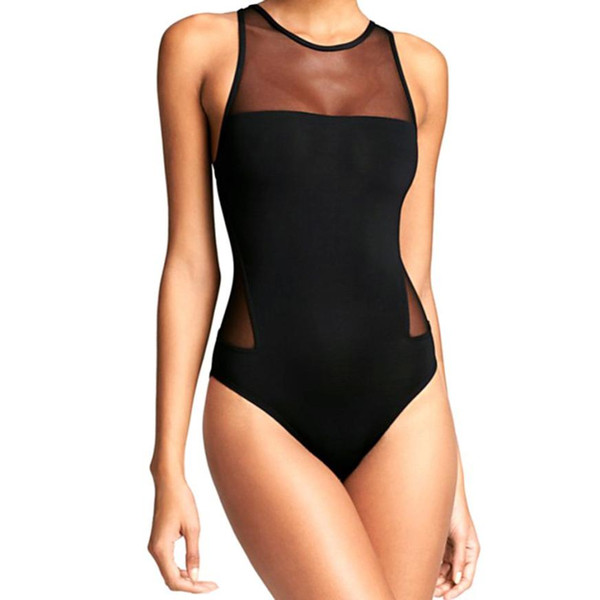 one piece swimsuits bathing suit women sexy bikini Black mesh ladies' swimwear brazilian 2017 summer swimming Beachwear