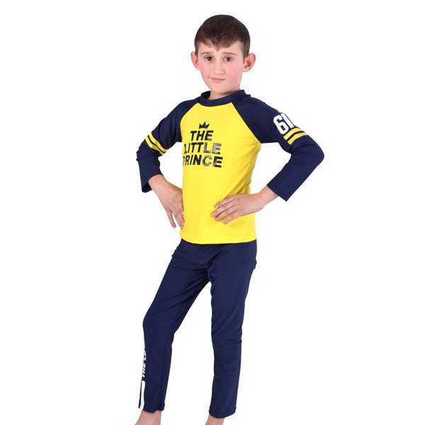 Two Pieces Suits Swimming Suit Boys Swimsuit Long Sleeves Bathing Suits for Children Beach Wear Little Kids Swim
