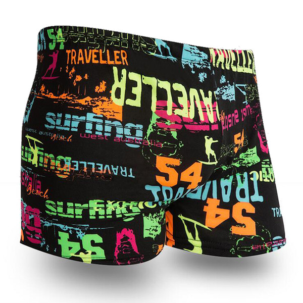 Traveller Surfing Print Men Male Swimming Trunks Briefs Boxer Shorts Bathing Suit Swimwear Swimsuit Swim Pants Beach Swim