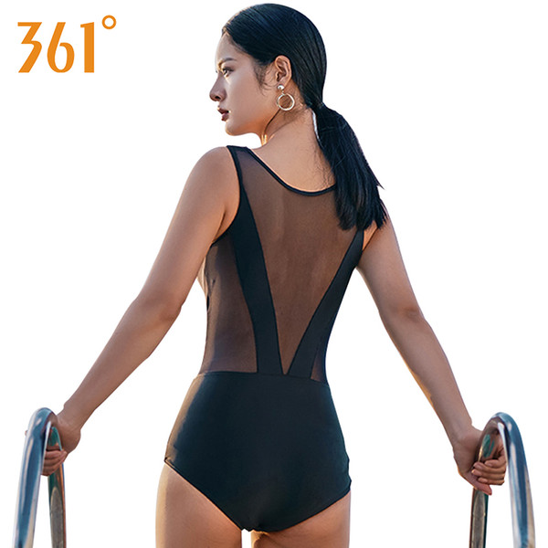 361 Transparent Swimsuit 2018 Sexy Mesh Bikini Female Bathers Bathing Suit Women Black One Piece Swimsuit Women Sheer