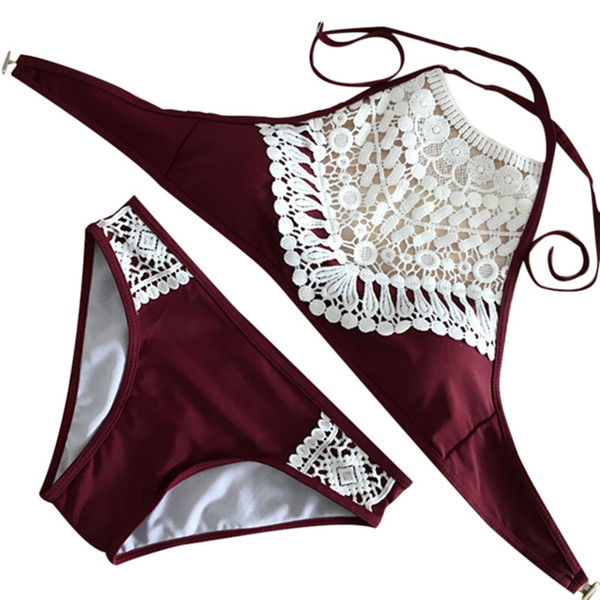 wholesale 2017 Bikini Sets Swimwear Swimsuits Female lace Bra Swimsuit Sexy Women Bikinis Set Swimwear drop shopping