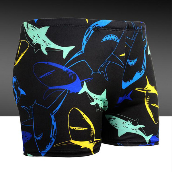 Colorful Shark Print Men Male Swimming Trunks Briefs Boxer Shorts Bathing Suit Swimwear Swimsuit Swim Pool Pants Beach Swim