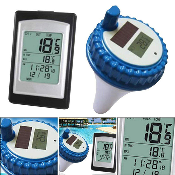 Wireless Solar Power Floating Pool Thermometer Digital Swimming Pool SPA Floating Thermometer B2Cshop