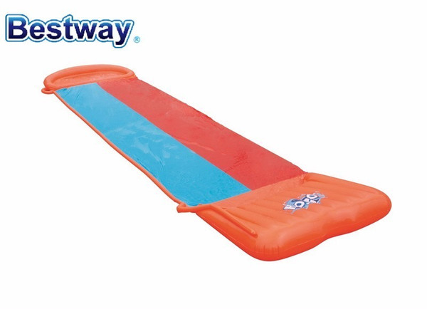 52199 Bestway 18' H2OGO! Double Slideway 5.49M Soft Landing For A Smooth & Fast Ride 2-Lane-Slider Racing With A Friend