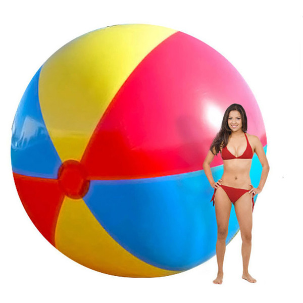 130cm Super Big Giant Inflatable PVC Beach Ball Colorful Swimming Pool Accessory Inflated Balls Summer Holiday Outdoor Water Fun