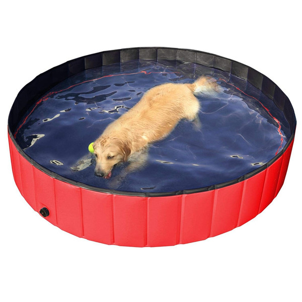 Foldable Pet Dogs Cats Paddling Pool Puppy Swimming Bathing Tub