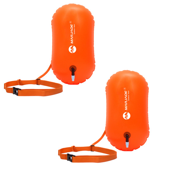 2Pcs Swim Buoy - Swim Safety Float and Dry Bag for Open Water Swimmers Triathletes Snorkelers Surfers Safe Swimming Training