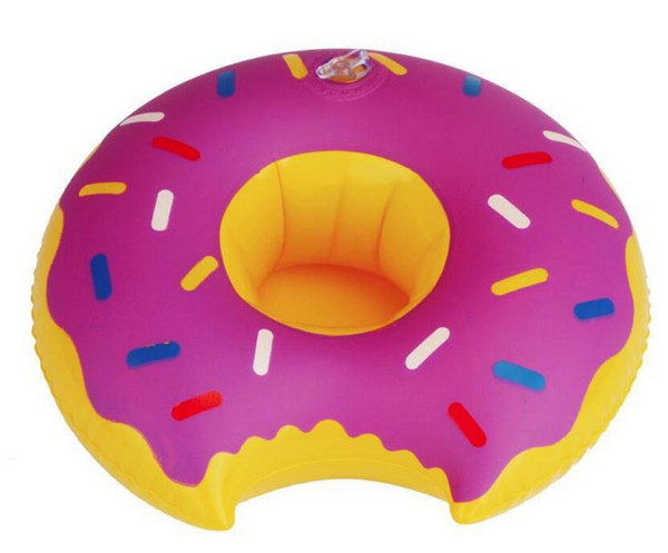 Donut Swimming drink cup holder Floating Inflatable Can Holder bottle holder cup holders bottle floats glass floats
