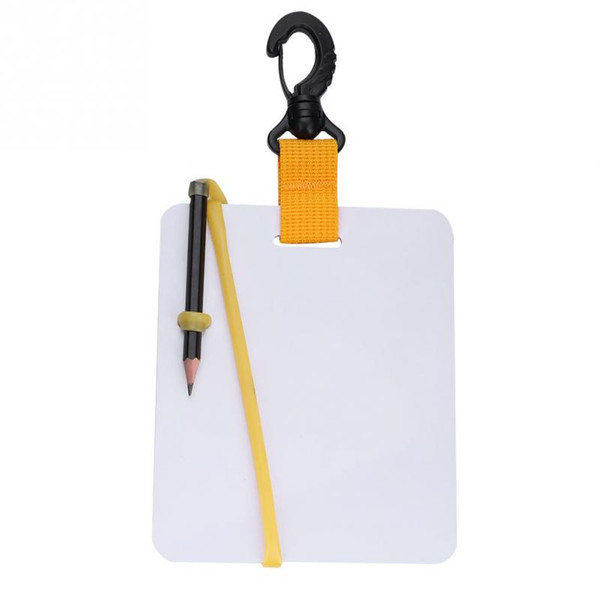 Underwater Writing Slate Board with Swivel Clip and Pencil Diving Swimming Writing Slate Water Sports Pool Accessory