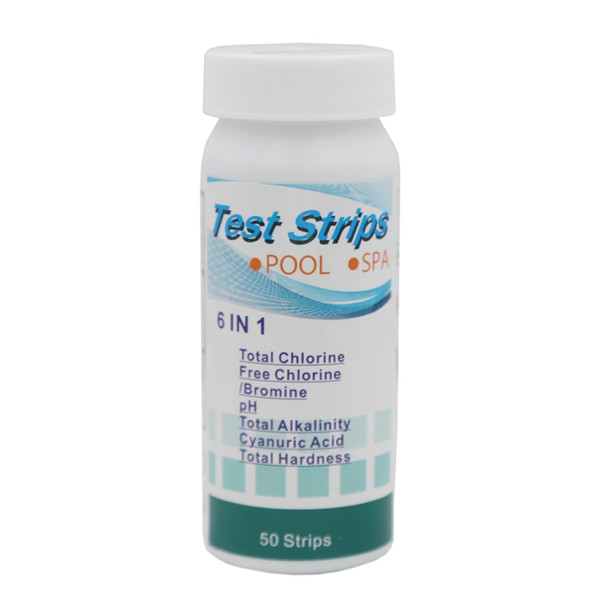 New 6 in 1 Swimming Pool Spa Water Test Strips Papers Chlorine Bromine pH Alkalinity Cyanuric Acid Hardness test Tools