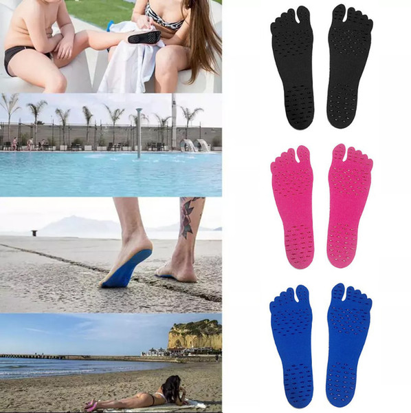 Nakefit Adhesive Shoes Waterproof Foot Pads Stick On Soles Flexible Feet Protection Sticker Soles Shoes For Beach Pool