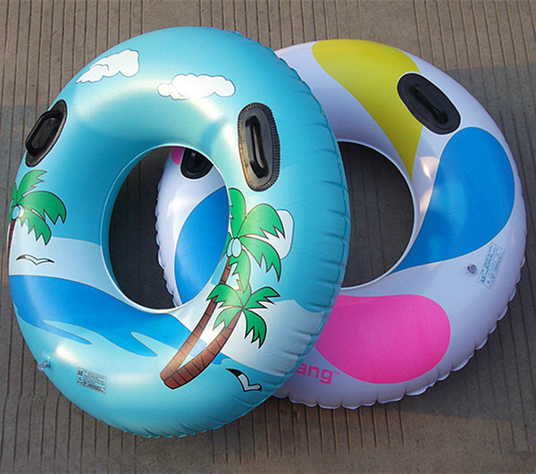 Add the handle swim ring Floating ring handle 100 cm large swimming swimming circle Adult swim ring