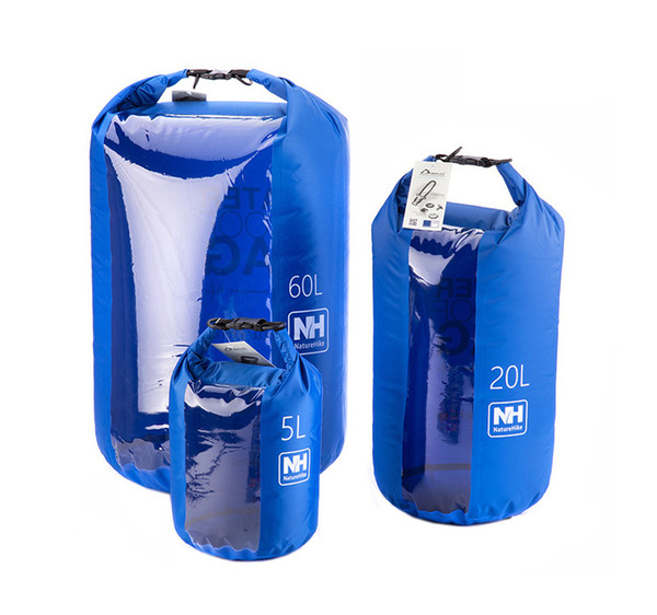 Wholesale-Naturehike New 1pcs for 60L UltraLight Visual Dry sack Waterproof Bag Dry bag NH15S005-D60L