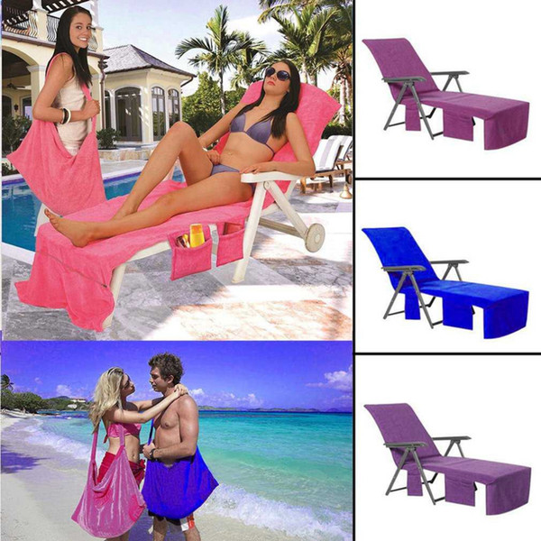 Sunbath Chair Cover 73*210cm Lounger Mate Beach Towel Portable Magic Ice Towel 3 Colors 10pcs OOA4774